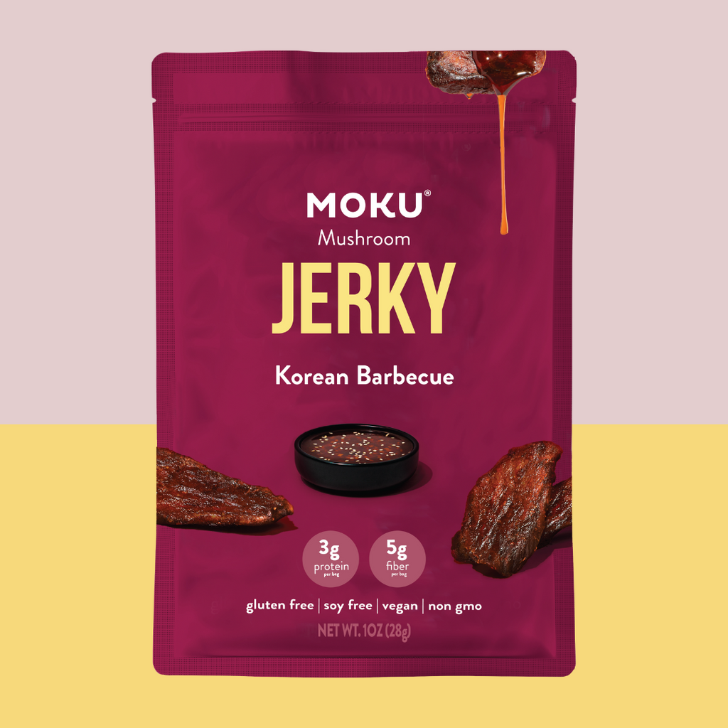 Moku Foods Mushroom Jerky Korean BBQ - Add to your Oh Goodie Snack box today 