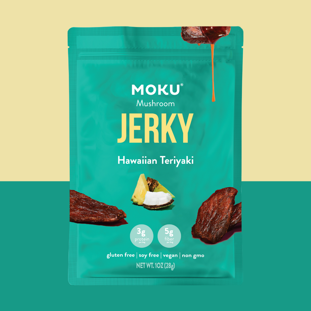 Moku Foods Mushroom Jerky Hawaiian Teriyaki - Add to your Oh Goodie snack box today