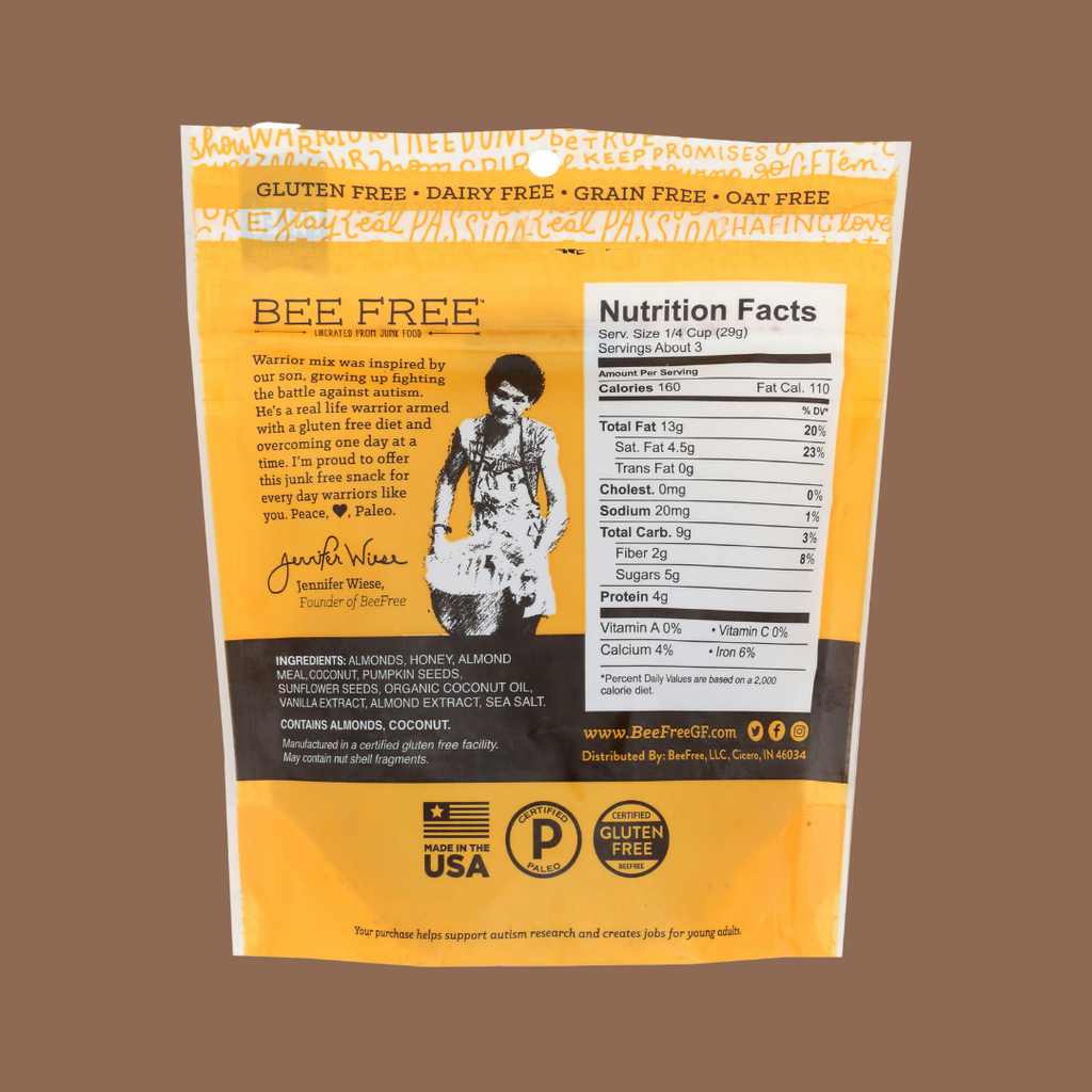 Bee Free Warrior Mix Auggy's Original Snack Mix Nutrition Facts - Add to your Oh Goodie snack box