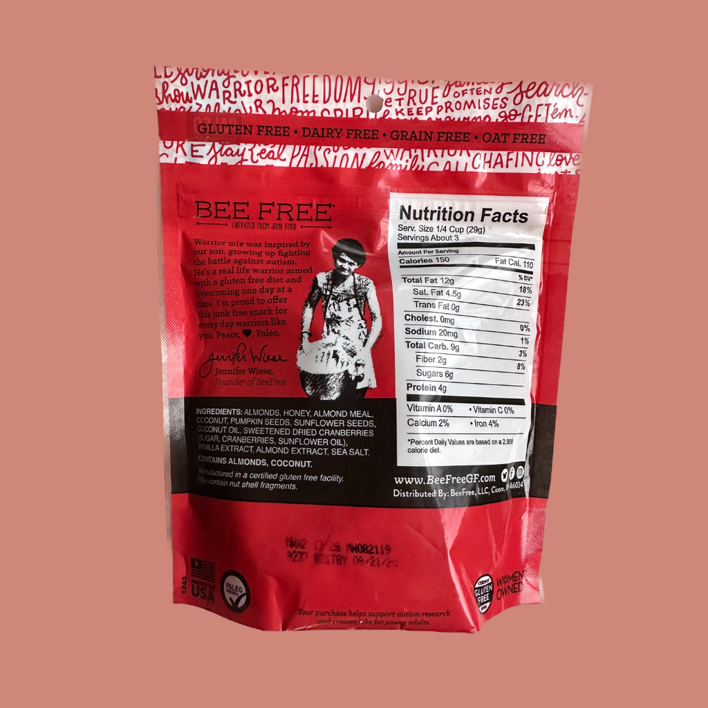 Bee Free Warrior Mix Hagen's Berry Bomb Snack Mix Nutrition Facts - Add to your Oh Goodie snack box