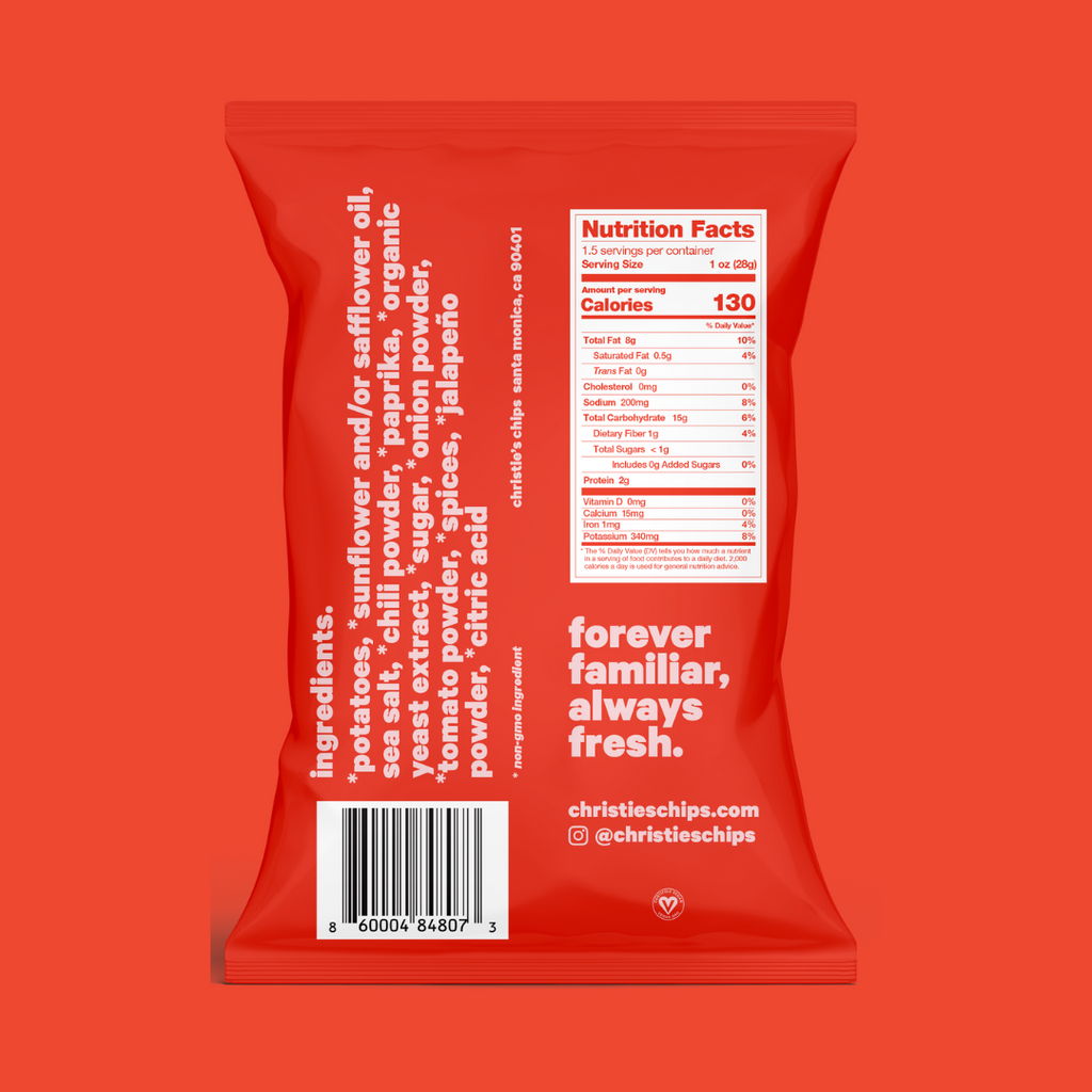 Christie's Chili Con Queso Potato Chips Nutrition Facts - Add to your Oh Goodie snack box