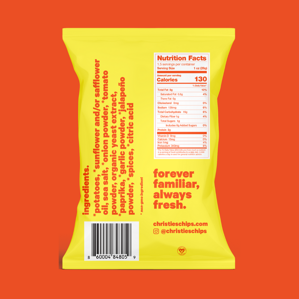 Christie's Nacho Inferno Potato Chips Nutrition Facts - Add to your Oh Goodie snack box