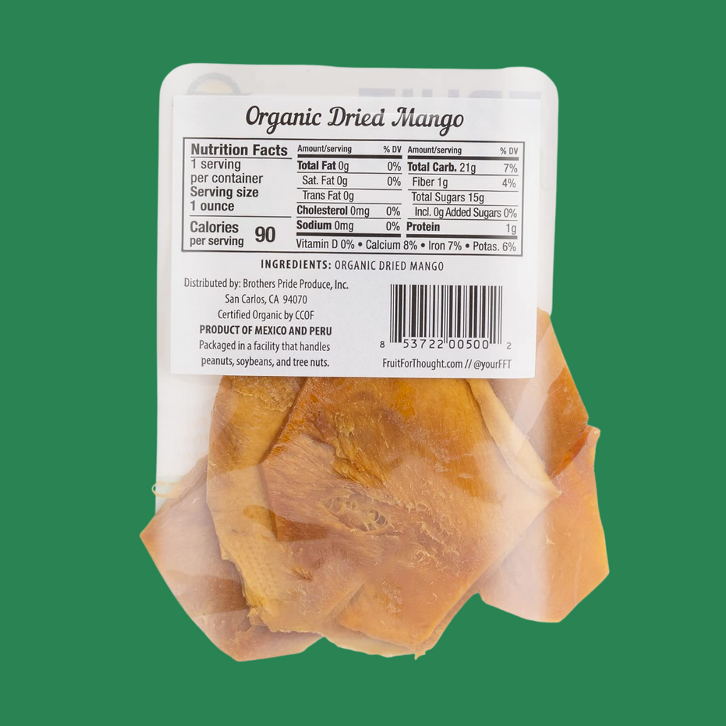 Sigona Dried Mango Fruit For Thought Nutrition Facts - add to your oh goodie snack box today