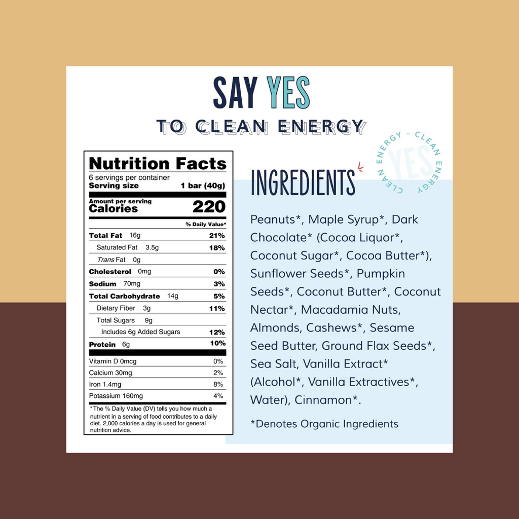 Oh Goodie Snack Box - Yes Bar Peanut Butter Dark Chocolate Nutrition Facts