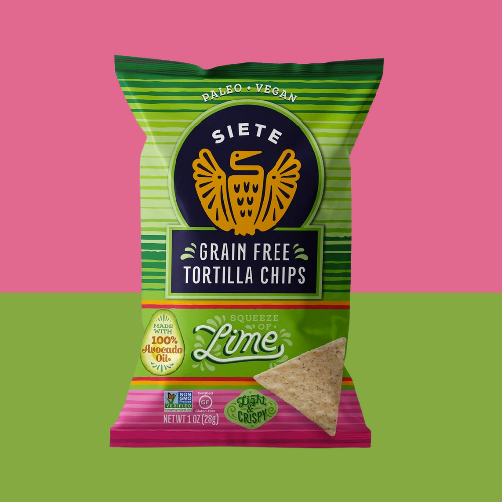 Siete Grain Free Tortilla Chips Lime - add to your Oh Goodie! snack box