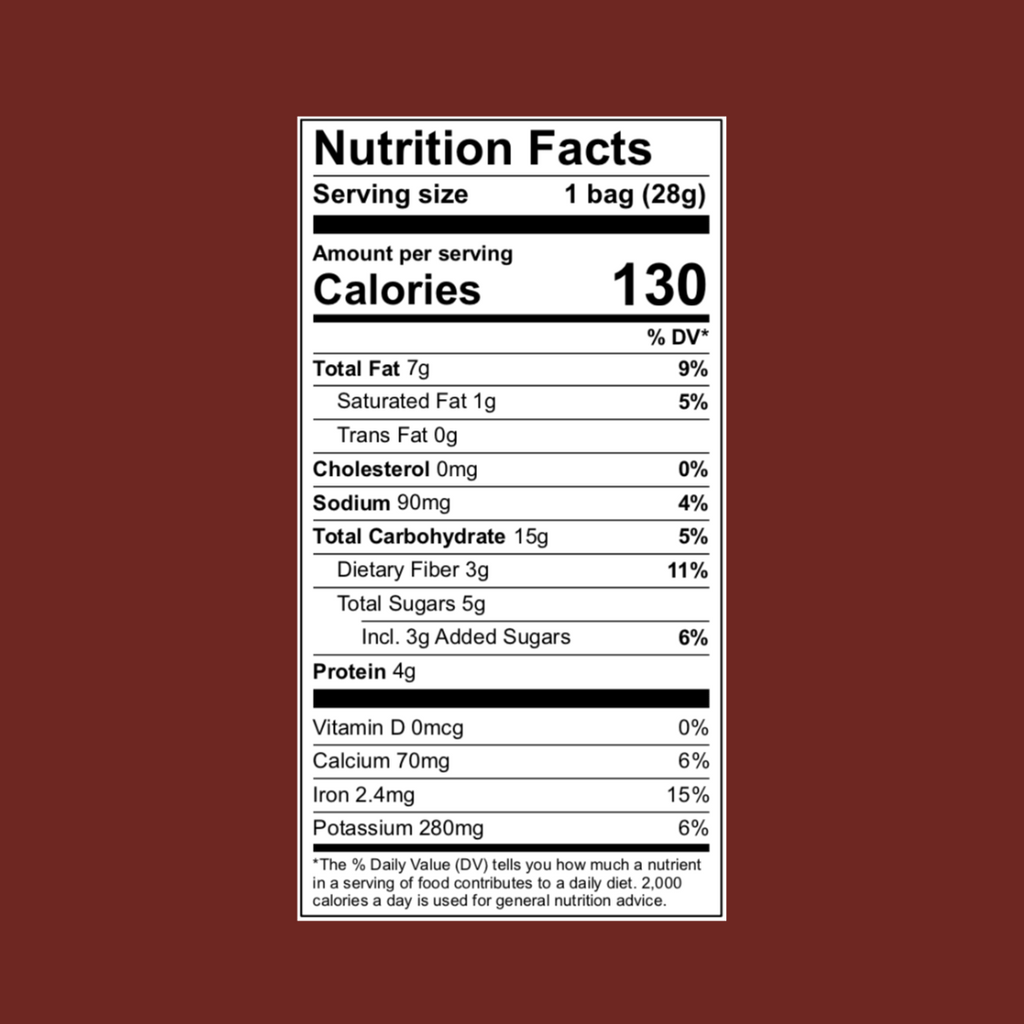 Slow Foods Kitchen 1oz Thai Chili Kale Chips Nutrition Facts - add to your snack box