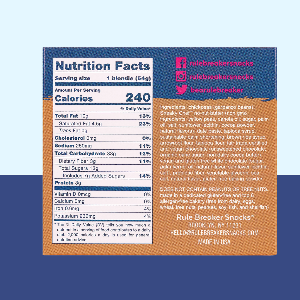 Oh Goodie! Snack Box | Rule Breaker P'Nutter Chocolate Chip Nutrition Facts
