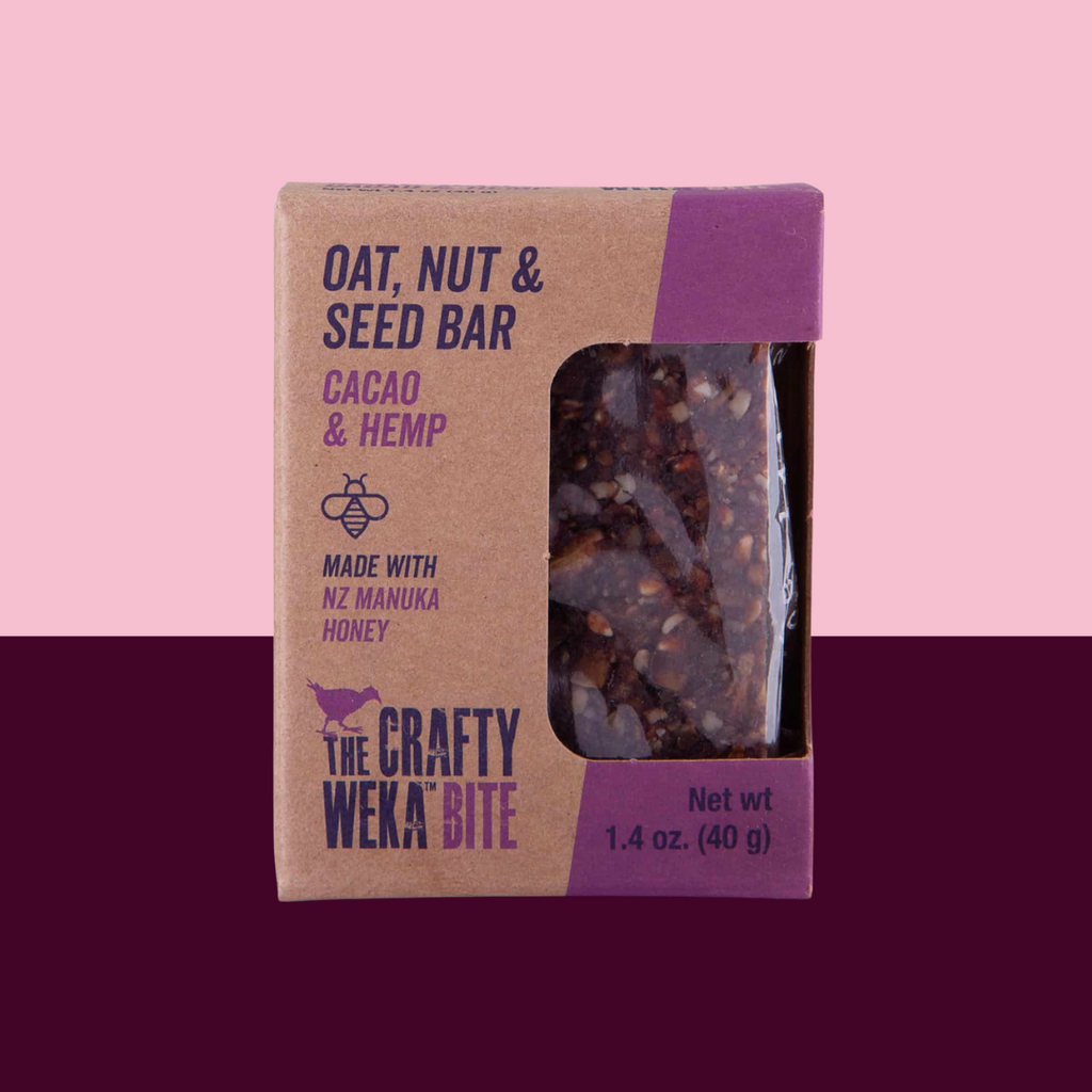 The Crafty Weka Bar Cacao and Hemp Bite - add to your Oh Goodie box